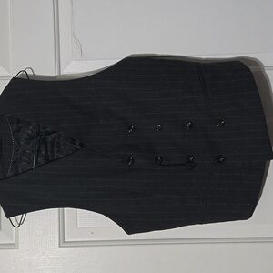 Zara Charcoal Pinstripe Waistcoat